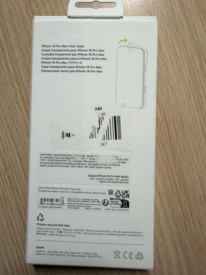 Apple iPhone 16 Pro Max Clear Case new, authentic