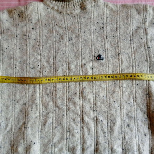 Dur men's wool turtleneck sweater used, white, size M