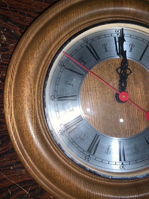 Antique wall clock used, analog