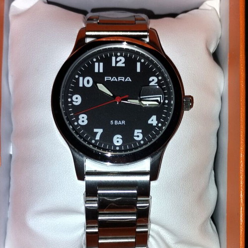 Para H.S.E German Watch, Citizen Quartz, Black and Silver