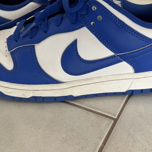 Nike Dunk Low Retro sneakers used, size 42.5, white and blue