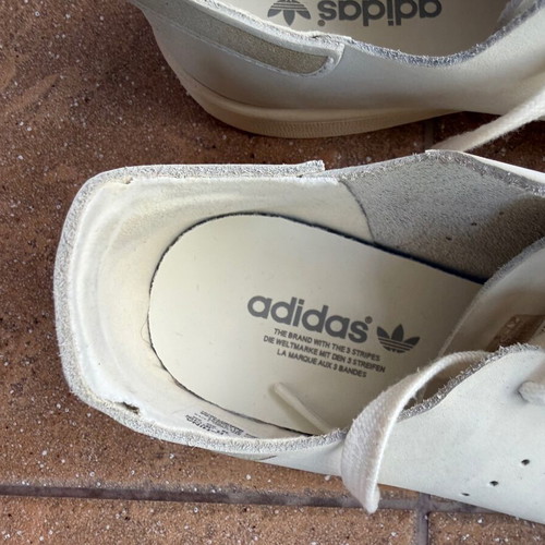 Adidas Stan Smith Decon sneakers, laser cut, unlined, size 38, grey and white