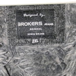 Brokers Jeans φούτερ με φερμουάρ, κουκούλα και γούνα, μεταχειρισμένο XXL