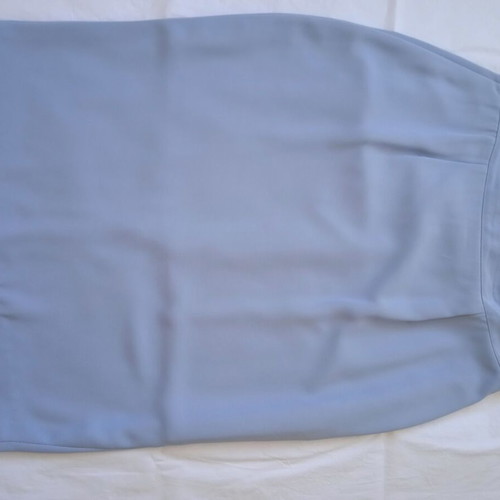 Gray-Blue suit like new with satin lapel collar and flap pockets
