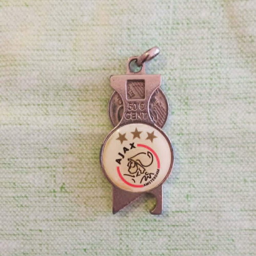 AFC Ajax Keychain Bottle Opener and Cart Token like new