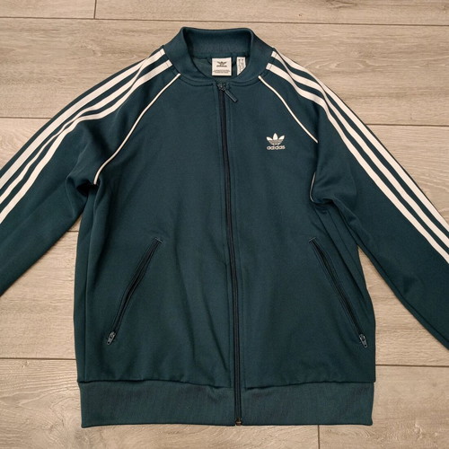 Adidas vintage jacket used, limited edition, white and blue, size S