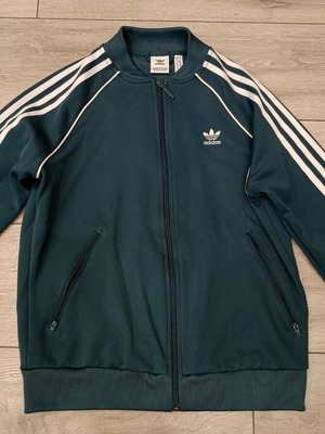 Adidas vintage jacket used, limited edition, white and blue, size S