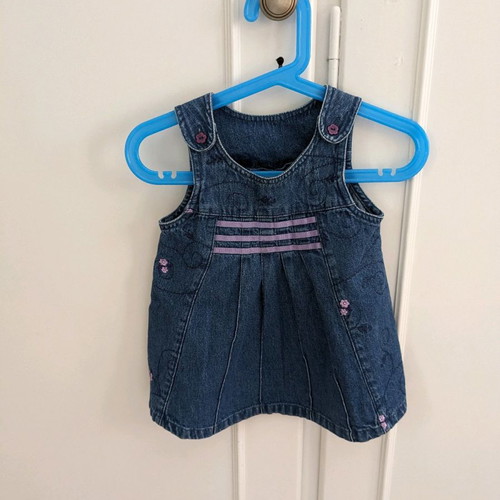 Denim dress used for 12-month-old girl