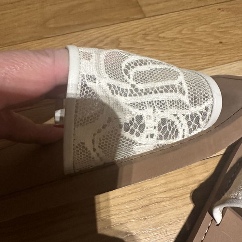 Chloé Woody Mild Beige δαντελένια πέδιλα σαν καινούργια, μέγεθος 41