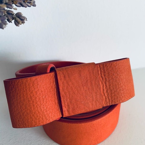 Paul & Joe sister leather belt like new, burnt red-coral