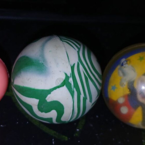 Vintage balls used, set of 3 pieces