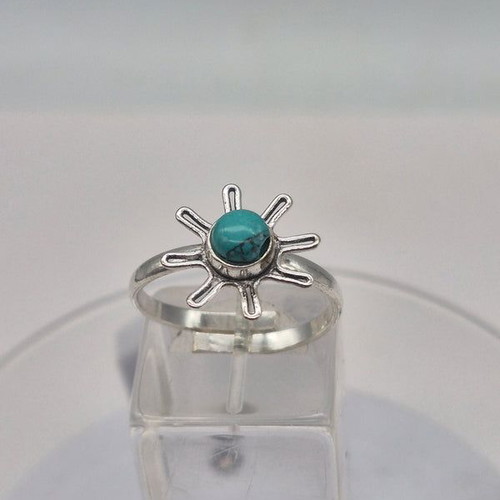 Turquoise Silver Plated Adjustable Ring new