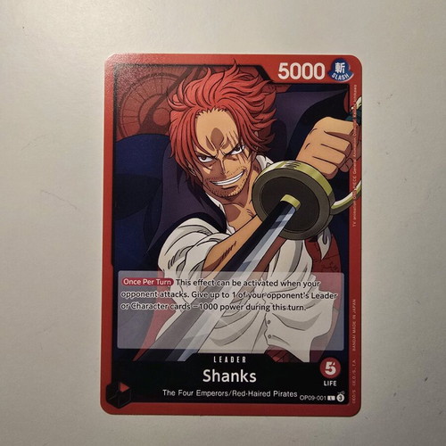 Shanks One Piece Card Game OP09-001 Leader like new