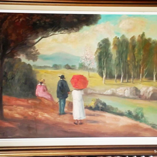 A. Lefkadios oil painting on canvas like new, 77x117 cm
