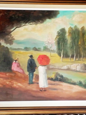 A. Lefkadios oil painting on canvas like new, 77x117 cm