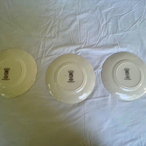 Johnson Brothers plates set of 3 used, hand-painted, 25.5 cm