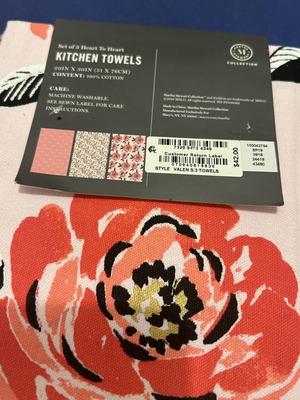 Martha Stewart Collection Kitchen Towels Set of 3 new, 100% cotton 51x76 cm