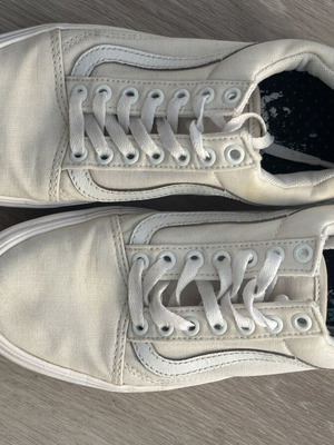 Vans sneakers used, size 39, white and beige