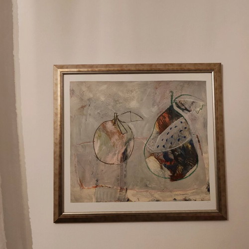 Abstract Style Artistic Print Like New, Framed 75x70 cm