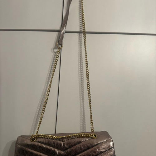 Guy Laroche crossbody shoulder bag new, metallic gray