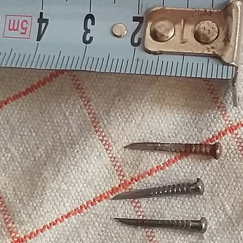 Collectible boxes with nails used, set of 4 pieces