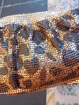 Sultan Sugar vintage evening bag shoulder metal mesh animal print