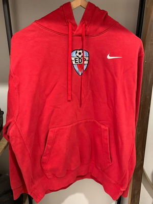Nike men's hoodie L like new, red