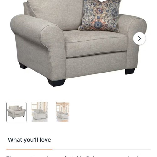 Ashley Belcampo Living Room Armchair New, Jute 145x104x102cm
