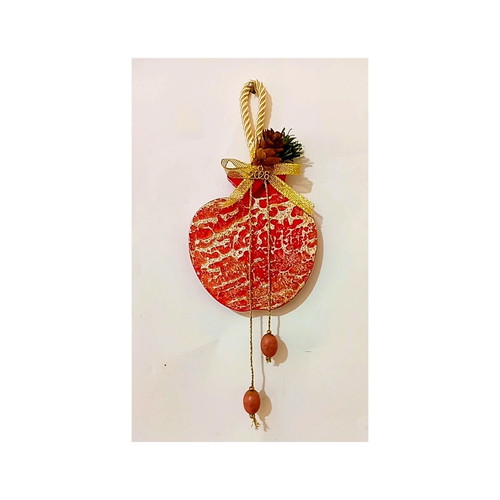 Handmade ceramic pomegranate charm 2026 new, hand-painted