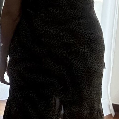 Love+Alicia asymmetrical leopard print dress like new