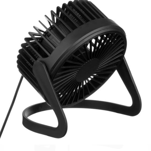 USB desk fan 14cm new, black, adjustable tilt