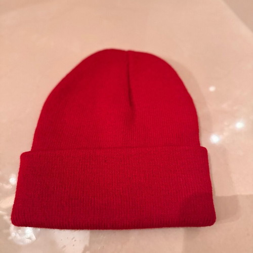 Dog Mom Red Knit Cap New One Size