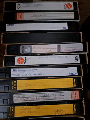 Video cassettes used, pack of 70 with Greek, foreign and children’s content