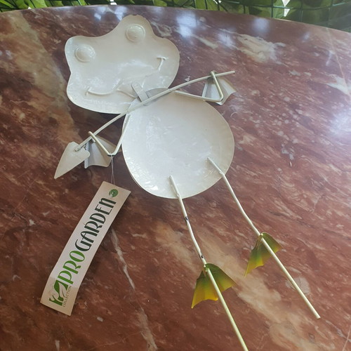 Metal frog decoration, 46 cm