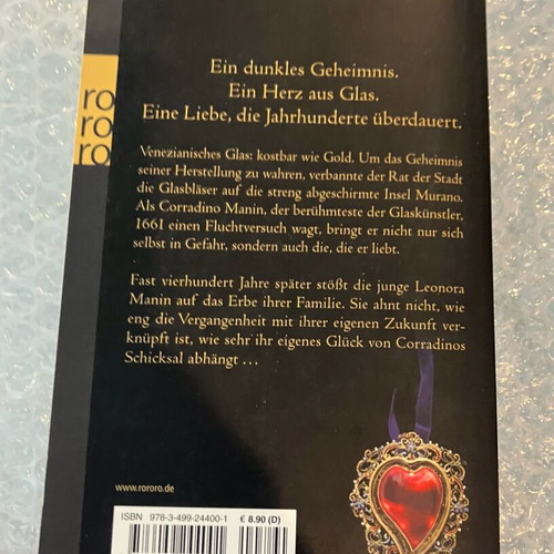 Book Die Glasbläserin von Murano in German, new