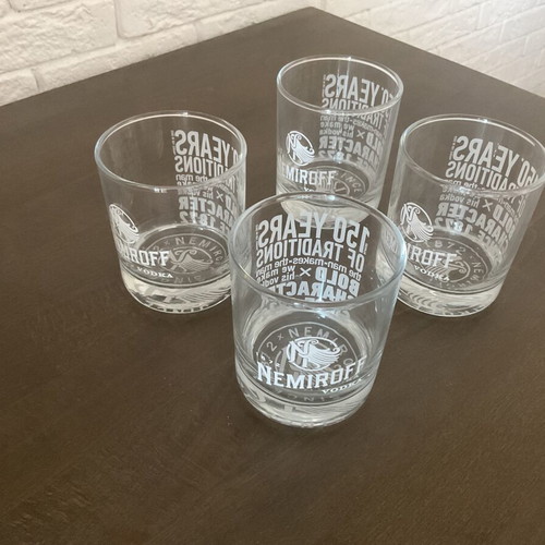 Nemiroff vodka glasses new, set of 4
