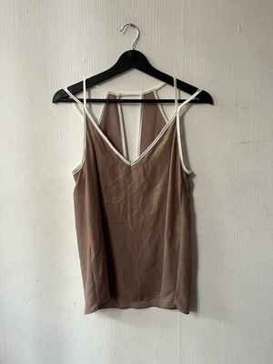 BSB see through top like new, brown and gold, size L