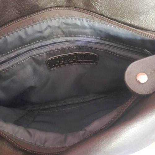 Alexi Andriotti bag used, dark brown metallic shoulder