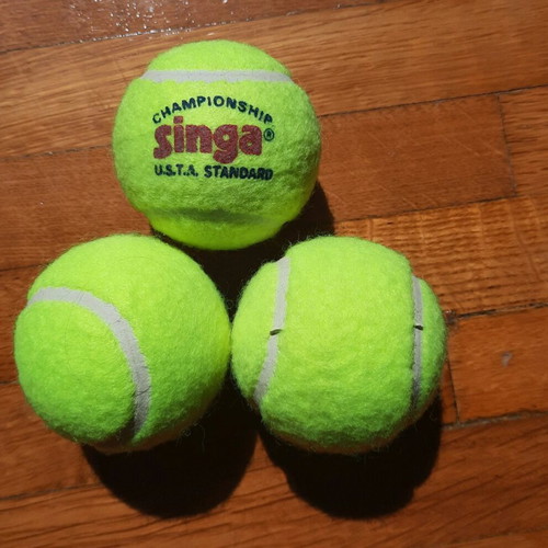 Tennis balls unused, set of 3
