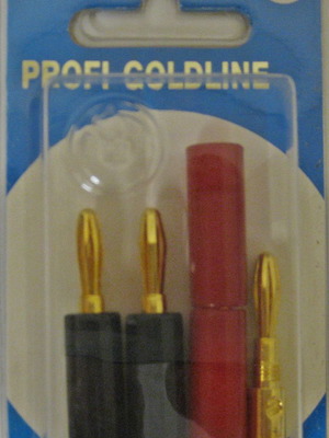 Bandridge PG-8113 Banana Plug με διάμετρο καλωδίου 4 mm, χρυσό, 2 μαύρα + 2 κόκκινα