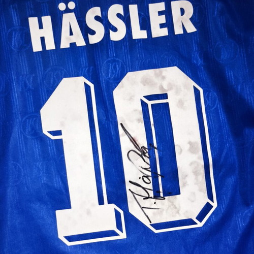 Tomas Hässler signed KSC football jersey 1994 match worn