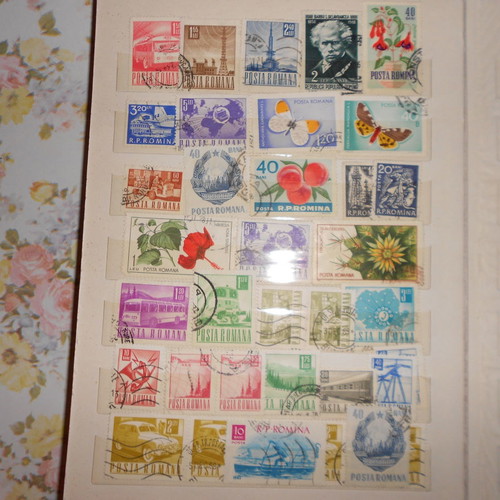Stamp album old, Greek and foreign stamps