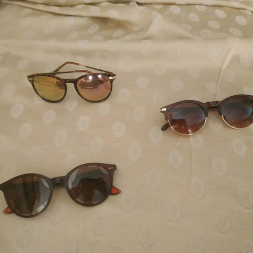 Women's sunglasses used, pack of 3, brown