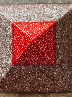 Orgonite medium pyramid ALU-COPPER with gold-plated MWO antenna