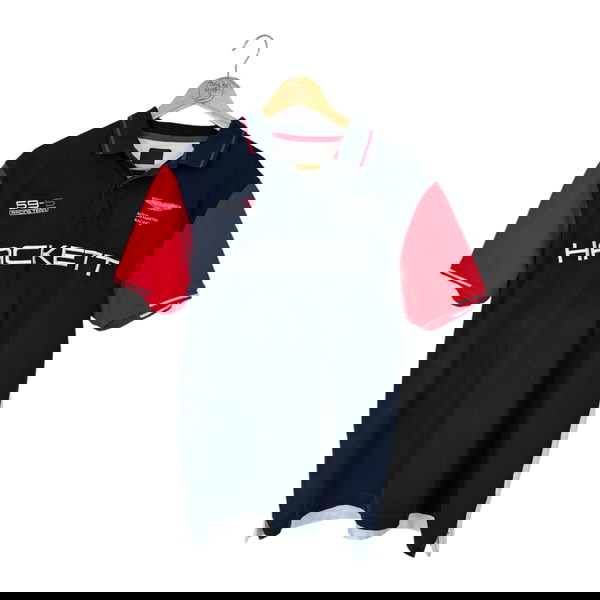 Hackett Aston Martin Multi Panel ss Polo (XL)
