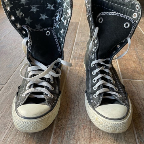 Converse All Star boots used, size 38, black and white