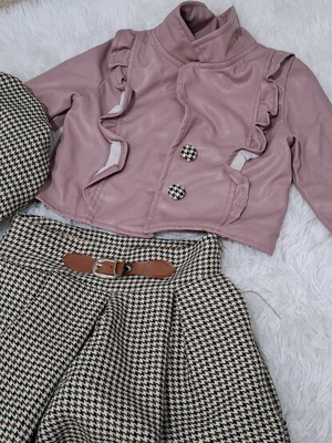 Girls' set used, size 4, pink