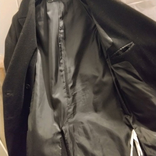 Zara black wool coat like new, size S