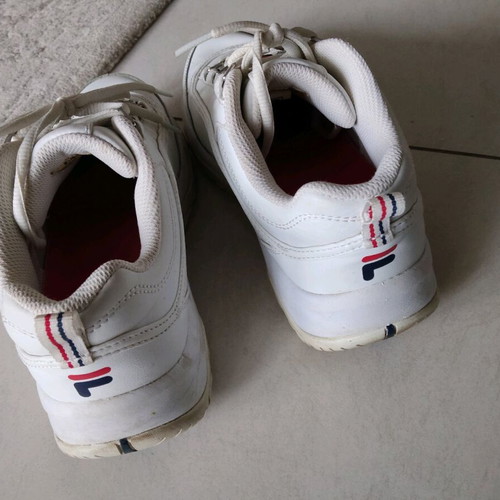 Fila women's athletic shoes used, white, size 38