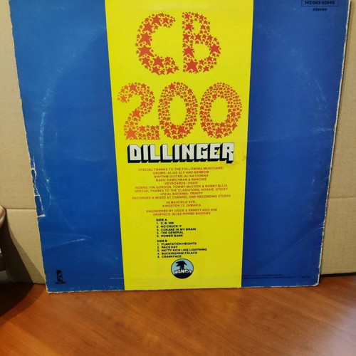 Dillinger Cb 200 vinyl used, reggae